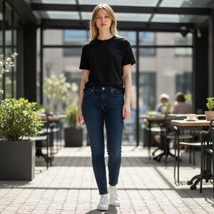 Jordache 👖 Women’s Size 10 Skinny Slight Whiskering Dark Rinse PreLoved